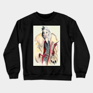 Lady in coat Crewneck Sweatshirt